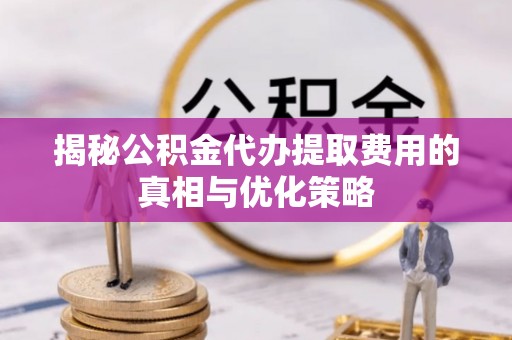 潮南揭秘公积金代办提取费用的真相与优化策略