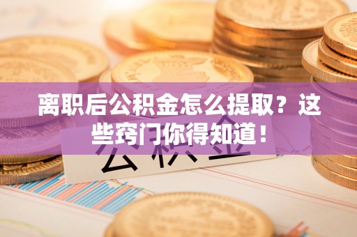 潮南离职后公积金怎么提取？这些窍门你得知道！