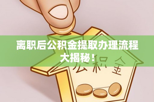 潮南离职后公积金提取办理流程大揭秘！
