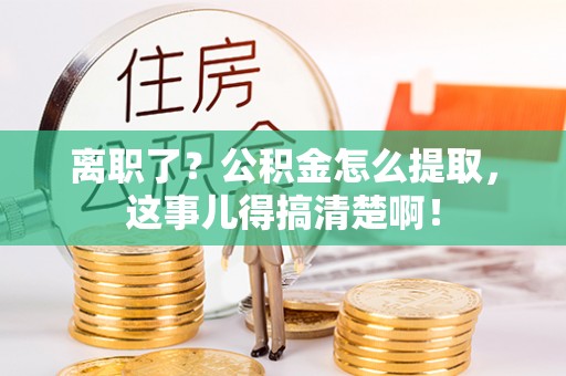 潮南离职了？公积金怎么提取，这事儿得搞清楚啊！