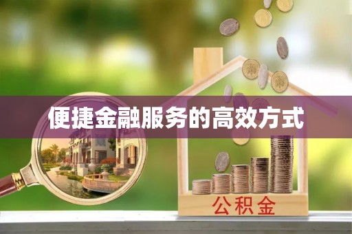潮南便捷金融服务的高效方式