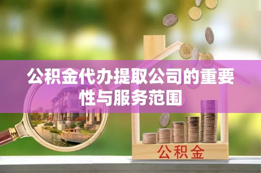 潮南公积金代办提取公司的重要性与服务范围